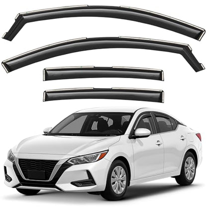 Window Deflectors Smoke Tinted in (For Sentra 20-25)
