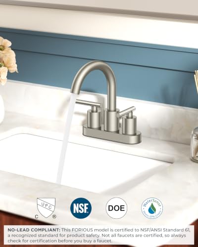 Brushed Nickel Bathroom Faucet 2 Hole (Stainless Steel)