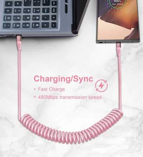 USB C to C Cable 3FT for Car (3FT / Pink)