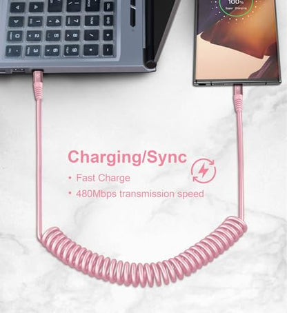 USB C to C Cable 3FT for Car (3FT / Pink)