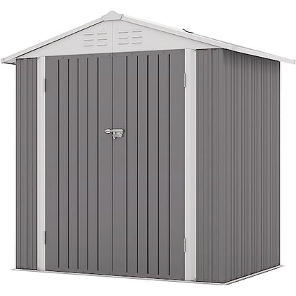 6x4 FT Outdoor Storage Shed (Gray / 6x4 FT)