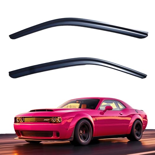 Window Visors Rain Guards Compatible with 2008 (2008-2023 Dodge Challenger)