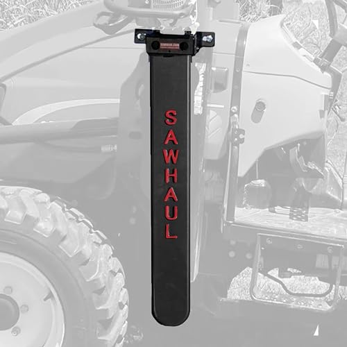 GearHaul SawHaul Fixed Universal Tractor Chainsaw Carrier (Fixed - Tractors / 36 Inch Scabbard / Red)