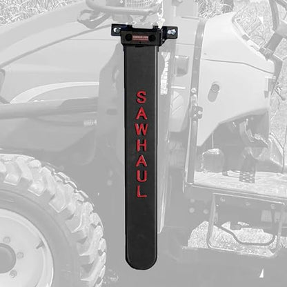 GearHaul SawHaul Fixed Universal Tractor Chainsaw Carrier (Fixed - Tractors / 36 Inch Scabbard / Red)