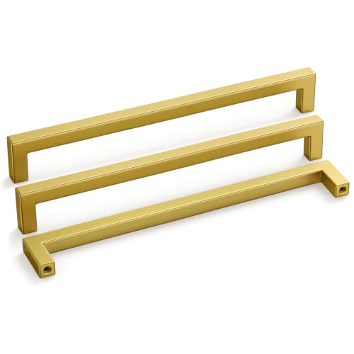 30 Pack Gold Cabinet Handles 8 (Gold / 8-4/5 inch Hole Centers)