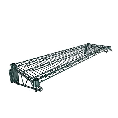 14" x 48" Green Epoxy Wire Wall Mount Shelf (Green / 14" x 48")
