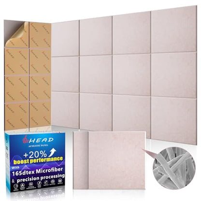 15 pcs 165dtex Microfiber Acoustic Panels (15 Pack / Pure Camel)