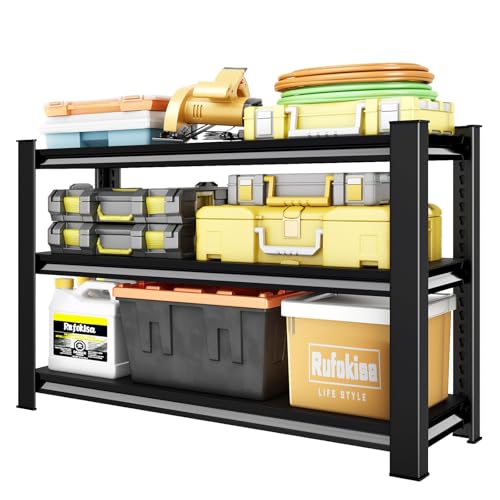 40" W Garage Shelving Heavy Duty (Black / 40" W x 18" D x 36" H)