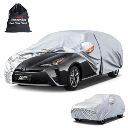 Hatchback Car Cover See Vehicle Size Chart for Accurate Fit (Aluminum-Silver / 4 H3 Fit Station Wagon-Length (178" To 189"))
