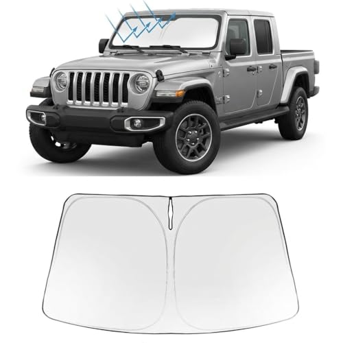 Custom Fit Car Windshield Sun Shade for 2020 (Jeep Gladiator 2020-2026)