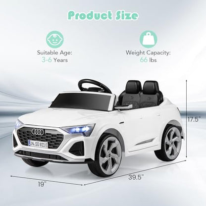 Licensed Audi SQ8 Ride on Car by OLAKIDS (White)