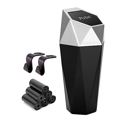 Car Trash Can Cup Holder (600ml / Silver)