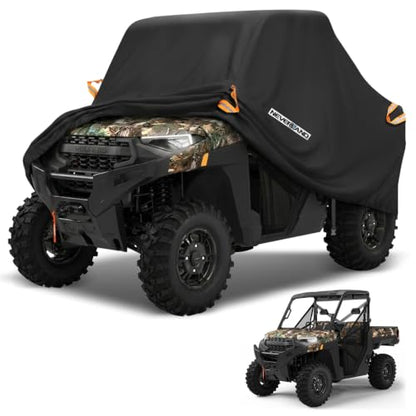 UTV Cover Heavy Duty Ranger Cover Waterproof 2 (M: 126"Lx 65"Wx 73"H (Single row seat）)