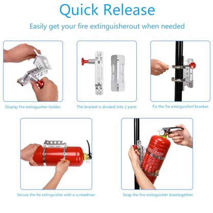 Universal Fire Extinguisher Mount (Silver)