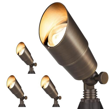 Solid Brass Outdoor Landscape Spotlights