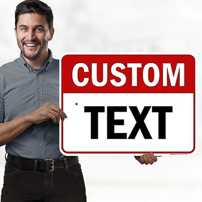 Custom Sign Custom Sign for Business (Header - Horizontal / 18x24 - Aluminum)