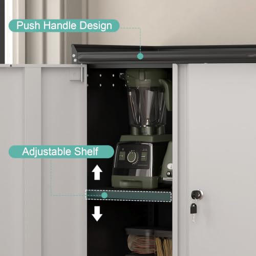 Garage Storage Cabinet with Wheels (Grey / 32"H)