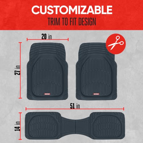 FlexTough Floor Mats for Cars (Full Set (Full Size) / Cobalt Blue)