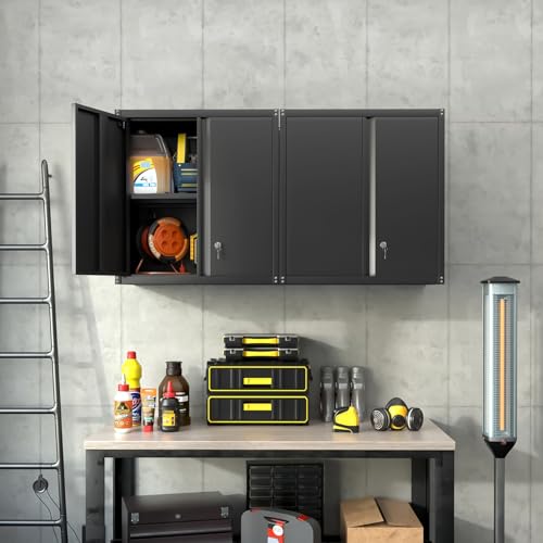 Garage Storage Cabinet (27.95"H Wall Cabinet / Black)