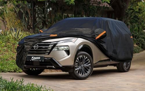 7 Layers Waterproof SUV Car Cover for Nissan Rogue 2007 (PE-Black / Custom Fit Nissan Rogue)