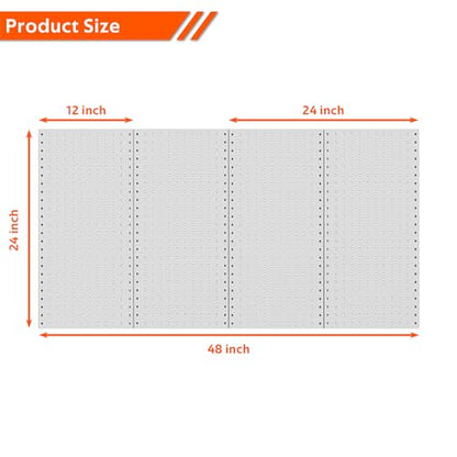 Metal Pegboard Wall Panels (Gray / 4PC)