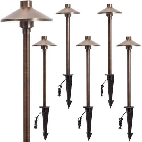 Solid Brass Low Voltage Landscape Pathway Lights