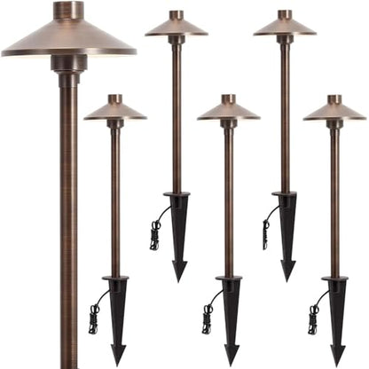 Solid Brass Low Voltage Landscape Pathway Lights