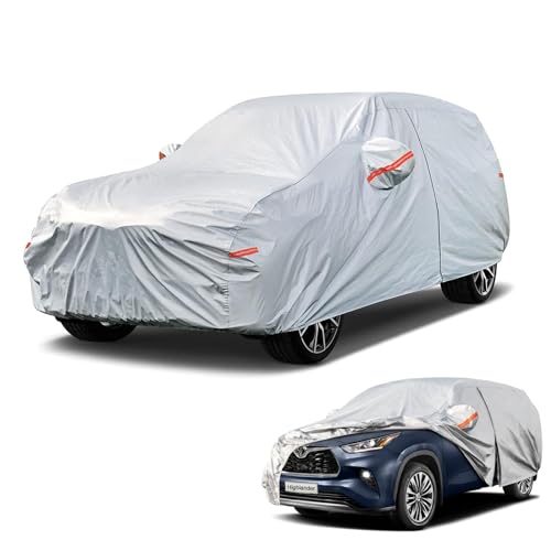 6 Layers SUV Car Cover Custom Fit for Toyota Highlander (LM-Silver / 89. Custom Fit Toyota Highlander)