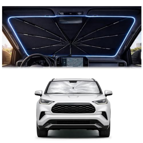 Car Windshield Sun Shade Umbrella for Toyota Highlander 2020 (For Toyota Highlander 2020-2026)