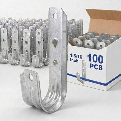 100 J Hooks for Hanging Heavy Duty J Hooks (1/5-16 Inch)