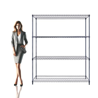 NSF Commercial 4 (60"18"x72" 4-Tier / Black)