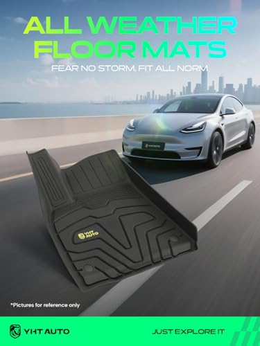 Automotive Floor Mats for Tesla Model Y 2020 (Black / 3-Piece Set)