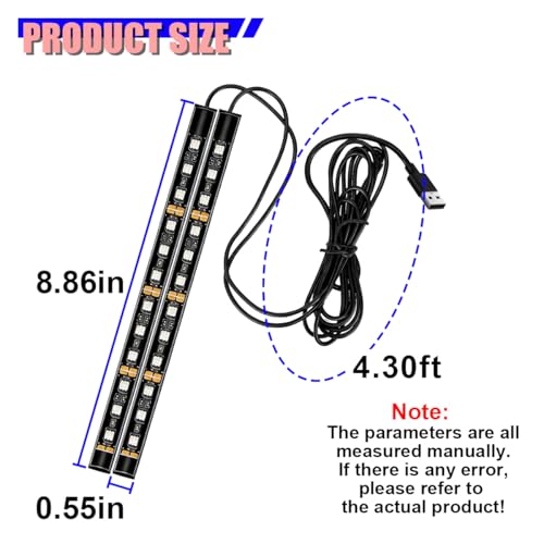 Car LED Strip Light (Ice Blue-USB)
