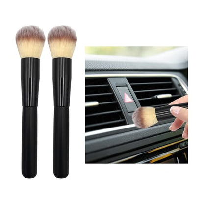 2 PCS Car Detailing Brush (Long-Beige / 2 PCS)