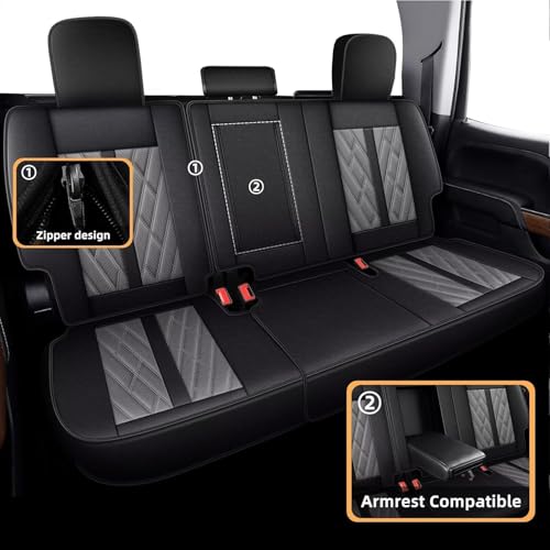 Custom Fit for Ford Ranger Seat Covers 2026 2025 (5 Seats #073 Black&Grey)