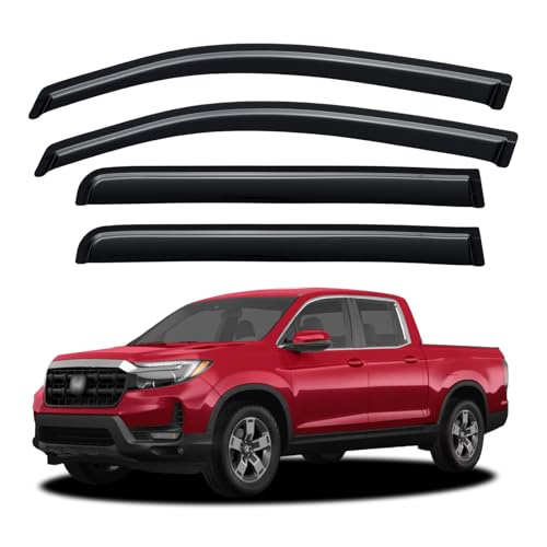 Window Visors Rain Guards for 2017 (2017-2026 Honda Ridgeline)
