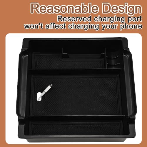 Car Center Console Armrest Box Glove Box Organizer Tray Secondary Storage Compatible (Fits For 2024 T-oyota Highlander)