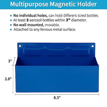 Magnetic Aerosol Spray Can Holder (Blue / Large(3" x 8.3"))