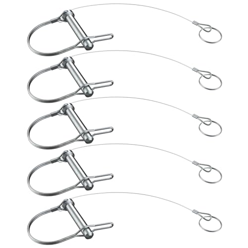 Trailer Coupler Pins with Tethers (5/16"x2-3/4"x5)