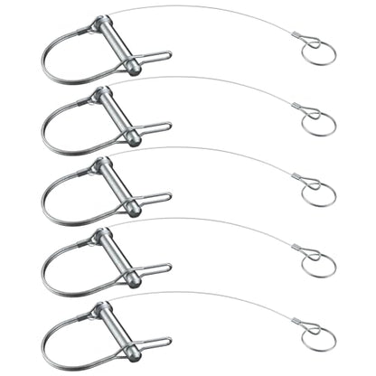Trailer Coupler Pins with Tethers (5/16"x2-3/4"x5)