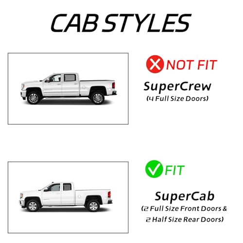 in Channel Rain Guards Fit for 2015 (Fit for 2015-2020 F150 SuperCab)