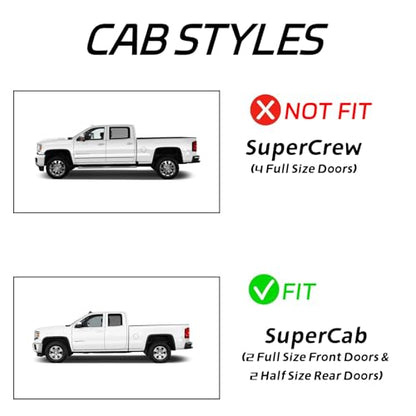 in Channel Rain Guards Fit for 2015 (Fit for 2015-2020 F150 SuperCab)