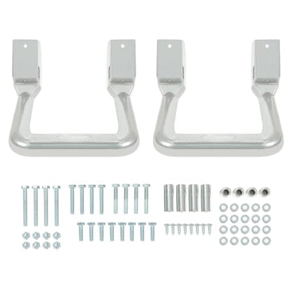 2Pcs Side Step Compatible with Chevrolet GMC Ford Isuzu Mitsubishi (silvery)