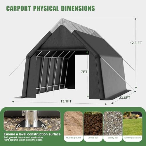 Skyview Portable Garage (13x24 FT)