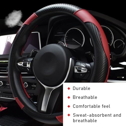 Car Steering Wheel Cover (Wine Red)