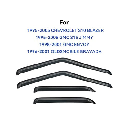 Window Visors Rain Guards for 1995 (1995-2005 Chevrolet S10 Blazer)