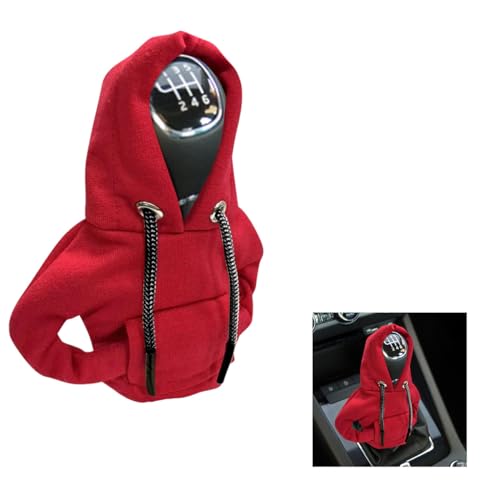 Car Gear Shift Hoodie Auto Shifter Knob Cover (Red / 1 Pcs)