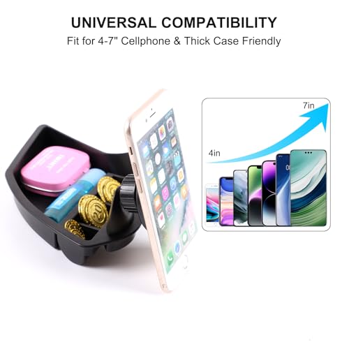 Car Phone Holder Center Console Organizer for Corvette C8 2020 (Magnetic-D)