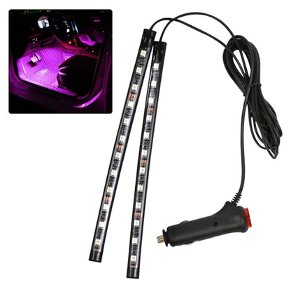 Car LED Strip Light (24 LED,Cigarette Lighter / pink purple)