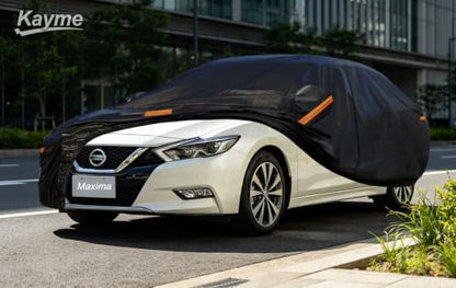 7 Layers Waterproof Car Cover for Nissan Maxima 1988 (PE-Black / Custom Fit Nissan Maxima)
